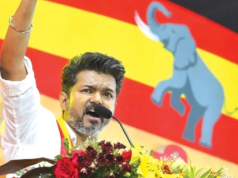 তামিলনাড়ু নির্বাচন: ৬০ বছরের কম বয়সী মহিলাদের জন্য প্রতি মাসে ২৫০০ টাকা ও ছয়টি বিনামূল্যে এলপিজি সিলিন্ডার দেওয়ার প্রতিশ্রুতি দিলেন বিজয়